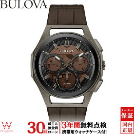 【2,000円クーポン/27日2時迄】【無金利ローン可】【3年間無料点検付】 ブローバ カーブ BULOVA CURV プログレッシブ スポーツ メンズ クォーツ クロノグラフ 腕時計 ブラウン 98A231[ラッピング無料 内祝い ギフト]