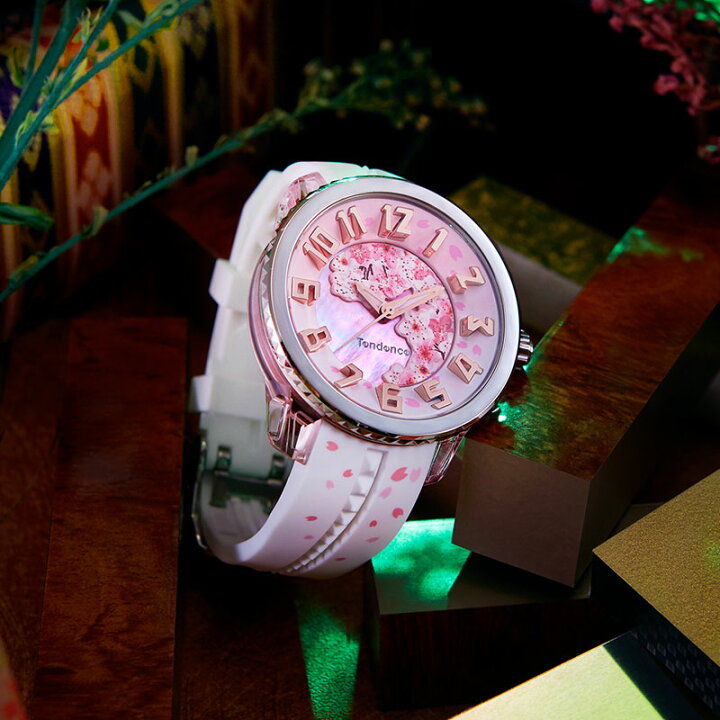 楽天市場 2 000円offクーポン有 無金利ローン可 テンデンス Tendence ジャパン アイコン サクラ Japan Icon Sakura 限定モデル メンズ レディース 腕時計 時計 おしゃれ 桜 デザイン ピンク Ty ラッピング無料 内祝い ギフト The Watch Shop