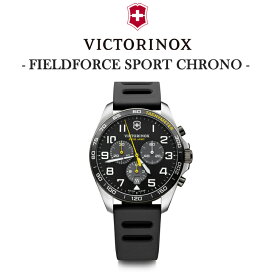 ビクトリノックス 腕時計 アナログ 防水 メンズ 42mm フィールドフォース スポーツクロノ FieldForce Sport Chrono VICTORINOX 正規品 おしゃれ かっこいい 時計 ウォッチ スイス ブランド ビジネス オフィス 仕事 学生 黒 ブラック アウトドア 登山 241892 OTTD