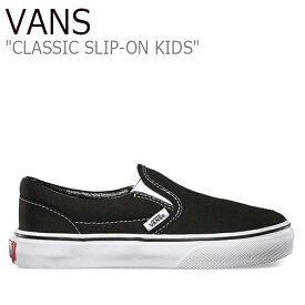 バンズ スリッポン スニーカー VANS 男の子 女の子 CLASSIC SLIP-ON クラシックスリッポン BLACK ブラック VN000ZBU6BT シューズ 【中古】未使用品