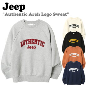 ジープ トレーナー Jeep メンズ レディース Authentic Arch Logo Sweat オーセンティック アーチ ロゴ スウェットシャツ BLACK ブラック IVORY アイボリー ORANGE オレンジ NAVY ネイビー GREY グレー JM5TSU844BK/IV/DO/NA/MG ウェア