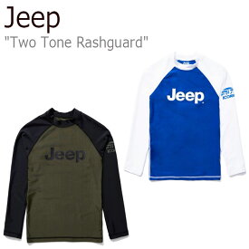 ジープ 水着 Jeep メンズ レディース TWO TONE RASHGUARD ツートーン ラッシュガード BLACK ブラック BLUE ブルー GL2RGU102BK/WH ウェア