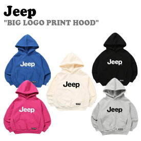 ジープ キッズ パーカ Jeep kids BIG LOGO PRINT HOOD ビッグ ロゴ プリント フード 全5色 KN1THU001IV/DP/BL/MG/BK ウェア