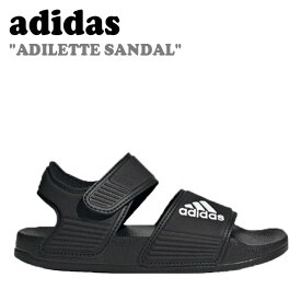 アディダス サンダル adidas キッズ ADILETTE SANDAL アディレットサンダル CORE BLACK コアブラック CLOUD WHITE クラウドホワイト GW0344 シューズ 【中古】未使用品