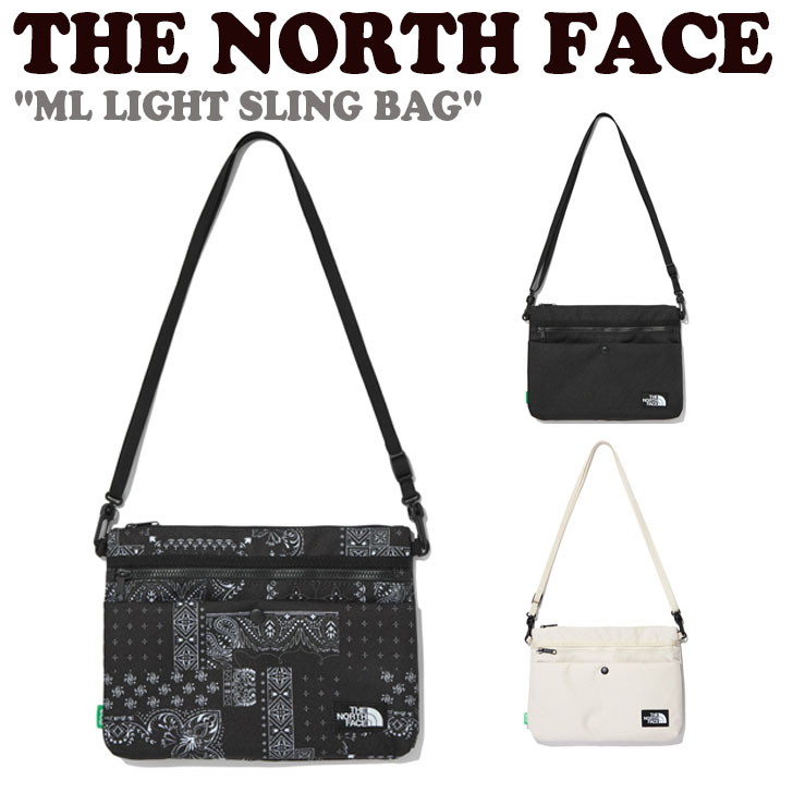 ノースフェイス サコッシュバッグ THE NORTH FACE メンズ レディース ML LIGHT SLING BAG ライト スリングバッグ CREAM クリーム BLACK ブラック REAL BLACK リアルブラック NN2PN57A B C バッグ 未使用品