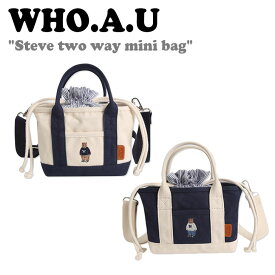 フーアーユー クロスバッグ WHO.A.U レディース Steve two way mini bag スティーブ ツー ウェイ ミニバッグ IVORY アイボリー NAVY ネイビー WHBGC2521A バッグ