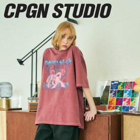 コンパーニョ 半袖Tシャツ CPGN STUDIO_COMPAGNO 正規販売店 Mad Hoppi PIGMENT SHORT SLEEVE TEE マッド ホッピー ピグメント ショート スリーブ Tシャツ SMOKE BLACK スモーク ブラック DARK BLUE ダーク ブルー DUSTY PINK ダスティー ピンク C23SB12/3/4 半袖 ウェア