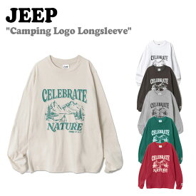 ジープ ロンT Jeep メンズ レディース Camping Logo Longsleeve キャッピング ロゴ ロング スリーブス WHITE ホワイト MELANGE GRAY メランジグレー IVORY アイボリー DARK GRAY ダークグレー RED レッド GREEN グリーン JN5TSU055WH/MG/IV/DG/RD/GN ウェア