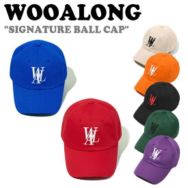 ウアロン キャップ WOOALONG メンズ レディース SIGNATURE BALL CAP シグネチャー ボールキャップ GREEN BLACK グリーン ブラック BLACK RED ブラック レッド BEIGE ベージュ PURPLE パープル ORANGE オレンジ EL53XX00022/50/54/44/07 ACC