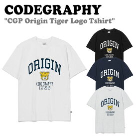 コードグラフィー 半袖Tシャツ CODEGRAPHY メンズ レディース CGP Origin Tiger Logo Tshirt オリジン タイガー ロゴ Tシャツ WHITE ホワイト MELANGE GRAY メランジグレー NAVY ネイビー BLACK ブラック CBCUUTS001 ウェア