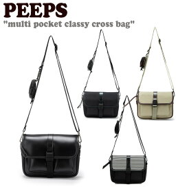 ピープス クロスバッグ PEEPS 正規販売店 メンズ レディース MULTI POCKET CLASSY CROSS BAG マルチ ポケット クラッシー クロスバッグ BEIGE ベージュ BLACK ブラック SLBLACK エスエルブラック STRIPEBLACK ストライプブラック P0000BIS/T/U/V バッグ