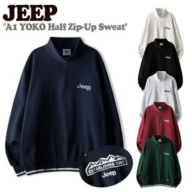 ジープ トレーナー Jeep メンズ レディース A1 YOKO Half Zip-Up Sweat ヨコ ハーフ ジップ アップ スウェット IVORY アイボリー BLACK ブラック MELANGE WHITE メランジ ホワイト WINE ワイン GREEN グリーン NAVY ネイビー JO5TSU834IV/BK/MW/WI/GN/NA ウェア