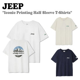 ジープ 半袖Tシャツ Jeep メンズ レディース Iconic Printing Half Sleeve T-Shirts アイコニック プリンティング ハーフスリーブ Tシャツ WHITE ホワイト IVORY アイボリー NAVY ネイビー JO6TSU205 ウェア