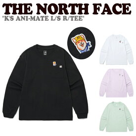 ノースフェイス 長袖Tシャツ THE NORTH FACE K'S ANI-MATE L/S R/TEE キッズ アニメイト ロング スリーブ ラウンド Tシャツ BLACK ブラック WHITE ホワイト PASTEL LILAC パステル ライラック LIGHT KHAKI ライト カーキ NT7TP03S/T/U/V 長袖 ウェア【中古】未使用品