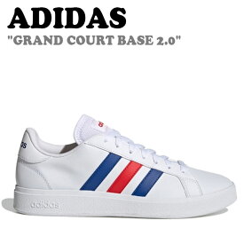 アディダス スニーカー adidas メンズ レディース GRAND COURT BASE 2.0 グランド コート ベース WHITE ホワイト RED レッド BLUE ブルー GW9252 シューズ【中古】未使用品