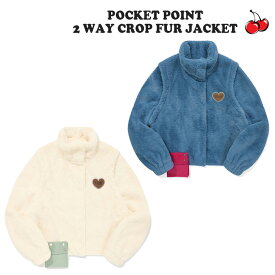 キルシー アウター KIRSH 正規販売店 POCKET POINT 2WAY CROP FUR JACKET ポケット ポイント ツーウェイ クロップ ファー ジャケット BLUE ブルー IVORY アイボリー KKRWCJK513M ウェア