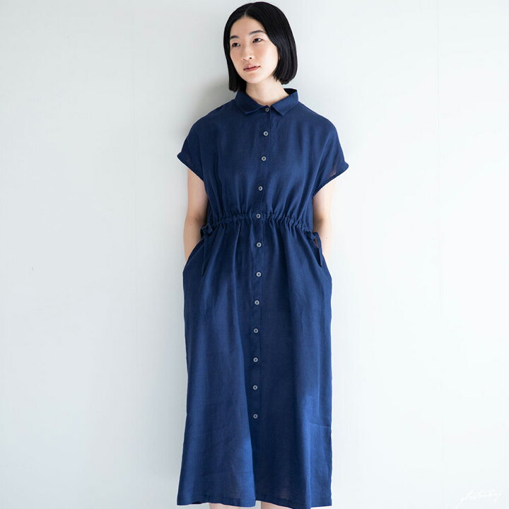 楽天市場】（fog linen work）カホ ワンピース ブルーインディゴ  
