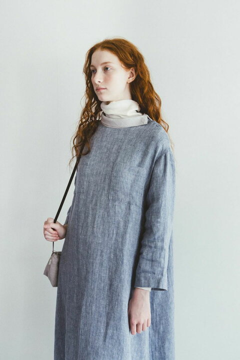 楽天市場】（fog linen work）ユア ワンピース ブルーヘリンボーン（未  