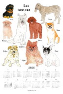 フォグリネンワーク 【2026】 リネン カレンダークロス かわいい わんちゃんたち fog linen work