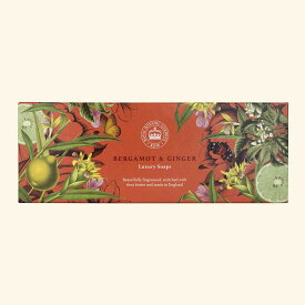 （THE ENGLISH SOAP COMPANY）キューガーデン シアソープセット BERGAMOT＆GINGER ベルガモット＆ジンジャーの香り（KEW GARDEN ）（イングリッシュソープカンパニー）