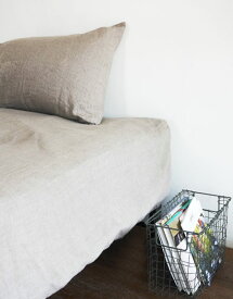 （fog linen work）リネンボックスシーツ　シングル ナチュラル（フォグリネンワーク）