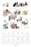 【予約販売】フォグリネンワーク 【2027】 リネン カレンダークロス　A year with sheep fog linen work