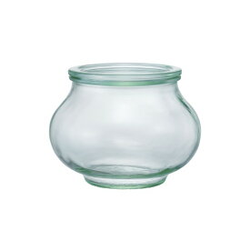 （WECK）ガラスキャニスター748（DECO SHAPE）1000ml（蓋Lサイズ）（リサイクルガラスの為気泡歪み等有ります。多少の擦れ傷等も有ります。ご承知お願いいたします。）（リサイクルガラス瓶）