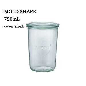 WECK �K���X�L���j�X�^�[743 �yMOLD SHAPE�z 750ml �WL�T�C�Y �����T�C�N���K���X�̈׋C�A�c�ݓ��L��܂��B�����̎C�ꏝ�����L��܂��B�����m���肢�������܂��B �i���T�C�N���K���X�r�j