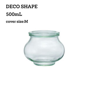 WECK �K���X�L���j�X�^�[901 �yDECO SHAPE�z 500ml �WM�T�C�Y �����T�C�N���K���X�̈׋C�A�c�ݓ��L��܂��B�����̎C�ꏝ�����L��܂��B�����m���肢�������܂��B �i���T�C�N���K���X�r�j