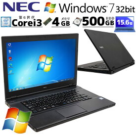Win7 32bit 中古ノートパソコン NEC VersaPro VK23L/A-T Windows7 ノートパソコン 初期設定不要 中古パソコン 整備済み品 パソコン 15.6型 A4 15インチ ノートpc 整備済み Core i3 6100U メモリ 4GB HDD 500GB WPS Office付き 初期設定済みノートパソコン rs232c (4747)