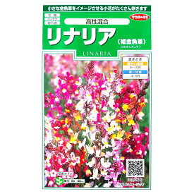 【サカタのタネ】リナリア（姫金魚草）　高性混合（0.1ml）【定形郵便・定形外郵便での発送のみ送料無料】花壇/コンテナ/プランター/切り花/花種/種子/植物/栽培/ガーデニング/ヒメキンギョソウ/耐寒性1年草/春まき/秋まき/粒数目安：360粒/906879