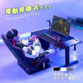 ＼特別クーポン配布中／ゲーミングデスク 昇降デスク 電動 オフィスデスク 昇降 デスク 在宅ワーク 昇降式 昇降テーブル 昇降式デスク 高さ調節 電動昇降デスク PCデスク パソコンデスク スタンディング デスク テレワーク ワークデスク 幅110 120