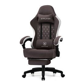 【楽天4連冠】＼最大80%OFF×お買い物マラソンP5倍／GTRACING ゲーミングチェア オフィスチェア チェア 椅子 イス チェアー いす ファブリック オットマン付き パソコンチェア デスクチェア PCチェア おしゃれ メッシュ ハイバック リクライニングチェア ランバーサポート