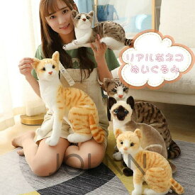猫 ぬいぐるみ リアル シャムネコ タヌキ猫 茶トラ猫 ペット シャム猫 ねこ 本物 ネコ 子ども キッズ 母 ギフト プレゼント 子供 女の子 男の子 癒し もこもこ ふわふわ かわいい クリスマス 贈り物 送料無料 25cm 30cm