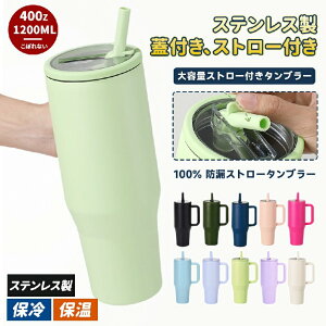 タンブラー ストロー付きタンブラー 大容量ストロー付きタンブラー 水筒 保冷 保温 持ち手付き マグボトル こぼれない ドライブ ステンレス製 蓋付き 蓋つき かわいい ギフト ストロー付き