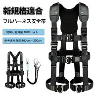 フルハーネス安全帯 新規格適合 セット 二丁掛け 新規格 ハーネス 安全帯 胴ベルト 墜落制止用器具 フル …