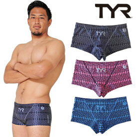 競泳水着 メンズ 練習用 / tyr 水着 メンズ (ライフセーバー 園田俊プロデュース トライバルデザイン) ショート ボクサー