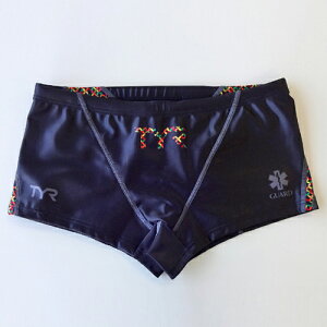 【アウトレット|レッドSサイズ】TYR 水着 トレーニング用 (モザイク柄)|ボクサータイプ