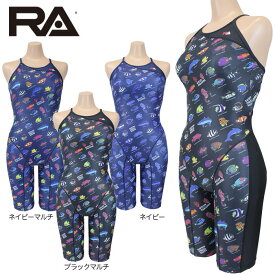 【パッド付き】RA(アールエー) / ra競泳練習水着 (オールインワン セミロングスパッツ) レディース ワンピース トレーニング水着