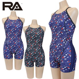 【ネコポス発送】RA(アールエー) / 女性水着 (オールインワン ハーフスパッツ) レディース ワンピース トレーニング水着