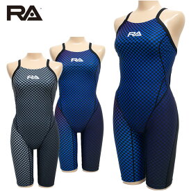 【ネコポス発送】RA / レディース水着 (オールインワン セミロングスパッツ) WOMEN'S H-BACK ALLINONE OCEAN SOECTRUM