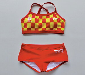【アウトレット】WGARD-18S GUARD×TYR水着 チェッカー柄ワークアウトビキニ