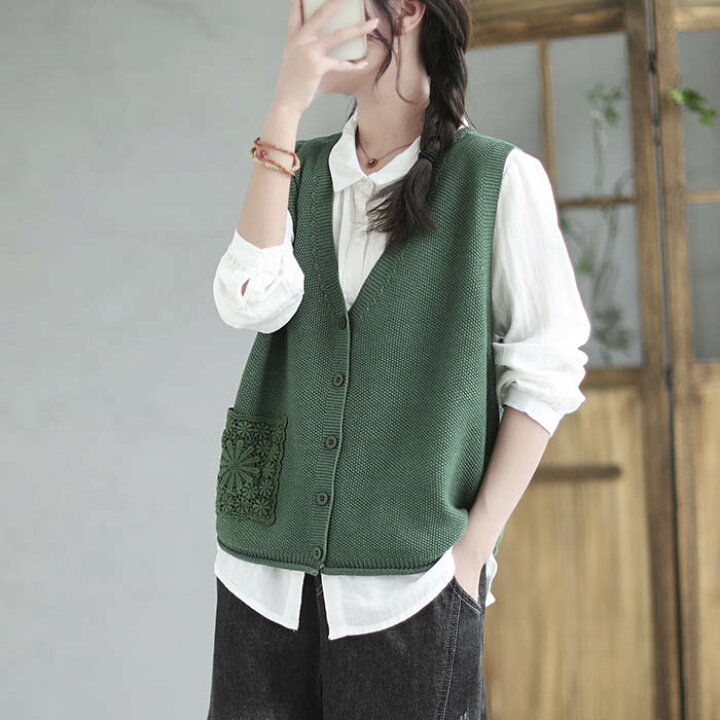 FDGFJ] 袖なし セーター レディース クルーネック ニットベスト ショート丈 カジュアル チョッキ シンプル 秋冬 柔らかい 楽天市場】ニットベスト  レディース ベスト vネックノースリーブ ニット 無地 トップス 前開き 袖なし セーター ショート丈 ゆったり シンプル 大人 ... [FDGFJ] ベスト レディース 秋冬 ショート丈 ニット 無地 シンプル セーター おしゃれ 袖なし 女性 トップス ゆったり