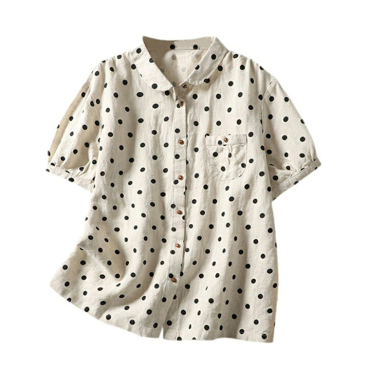 楽天市場】スーパーSALE2780→2580円☆ドット シャツ ブラウス 