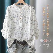 楽天市場】プルオーバー（柄花・植物）（シャツ・ブラウス｜トップス 