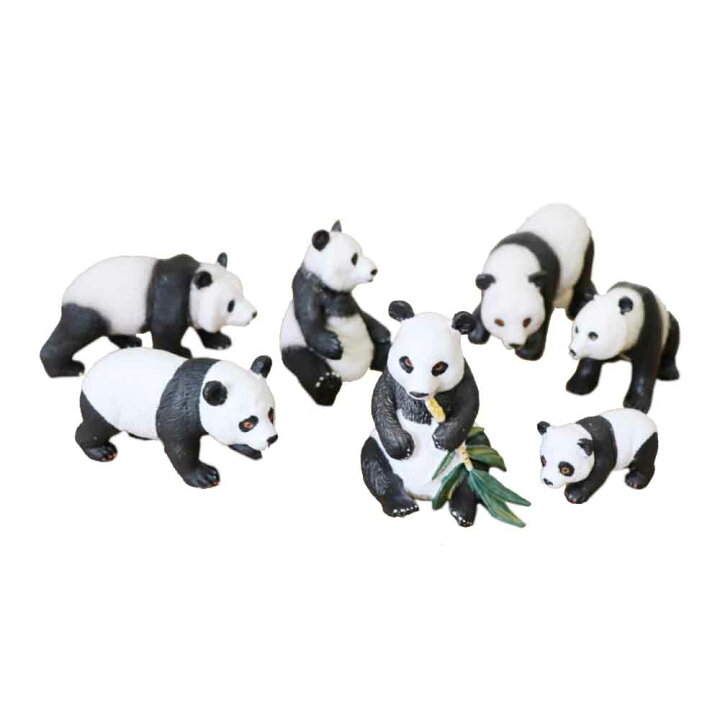 楽天市場】パンダ 模型 動物フィギュア 7体セット : ディスプレイ  