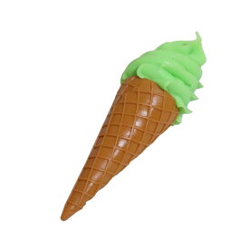 ソフトクリーム　1本　アイスクリーム　グリーン　食品サンプル　食品模型　店舗ディスプレイ