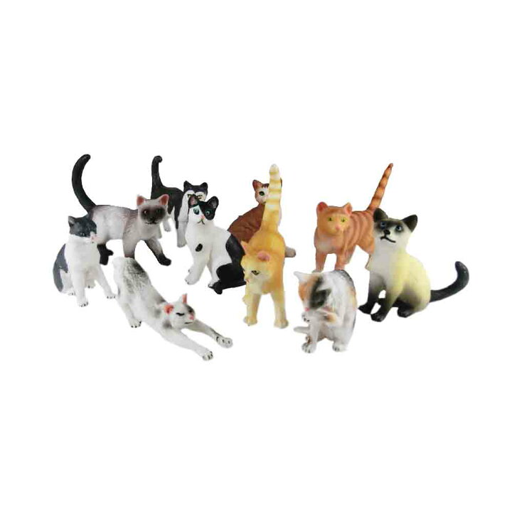 楽天市場】猫 キャット 猫模型 動物フィギュア 10体セット 