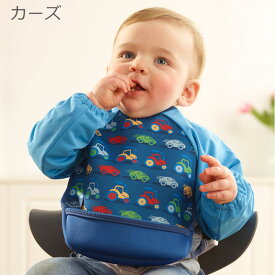 離乳食 エプロン 手づかみ 初期 長袖 Bibetta ビベッタ ウルトラ ビブ ラグランスリーブ付き 【正規品】 赤ちゃん 袖あり 6ヶ月 食べ こぼし お食事 子供 ベビー 袖付き 防水 マジックテープ 乾燥機 スタイ