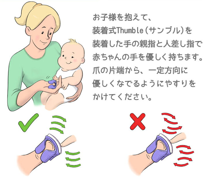 楽天市場 赤ちゃん 爪 ベビー 爪 ベビー 爪切り ベビー ネイルケア 新生児 爪 ベビー 爪やすり 赤ちゃん 爪やすり つめやすり ベビーネイル Babynails 装着式ベビー爪やすり The Thumble 新生児 用 生後6ヶ月 用 あす楽 ヘルスケア 衛生用品 爪切り メール便可2